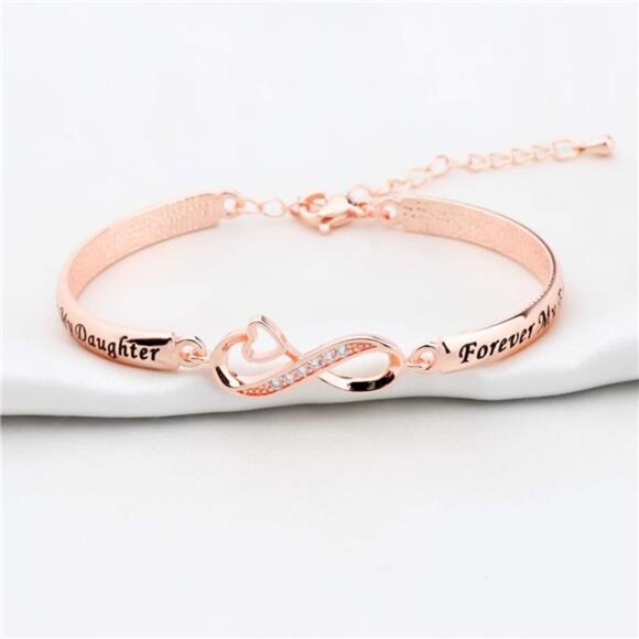 Infinity Rose Gold Bracelet - 'Forever My Friend' Gift for Daughter - Picture 2 of 6